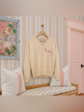 Lingua Franca “Honey” cashmere sweater
